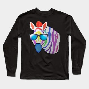 Rainbow Zebra Long Sleeve T-Shirt